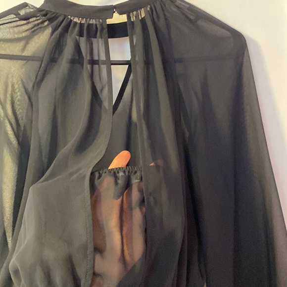 **FINAL CHANCE**Express sheer long sleeve peplum blouse - Picture 3 of 7